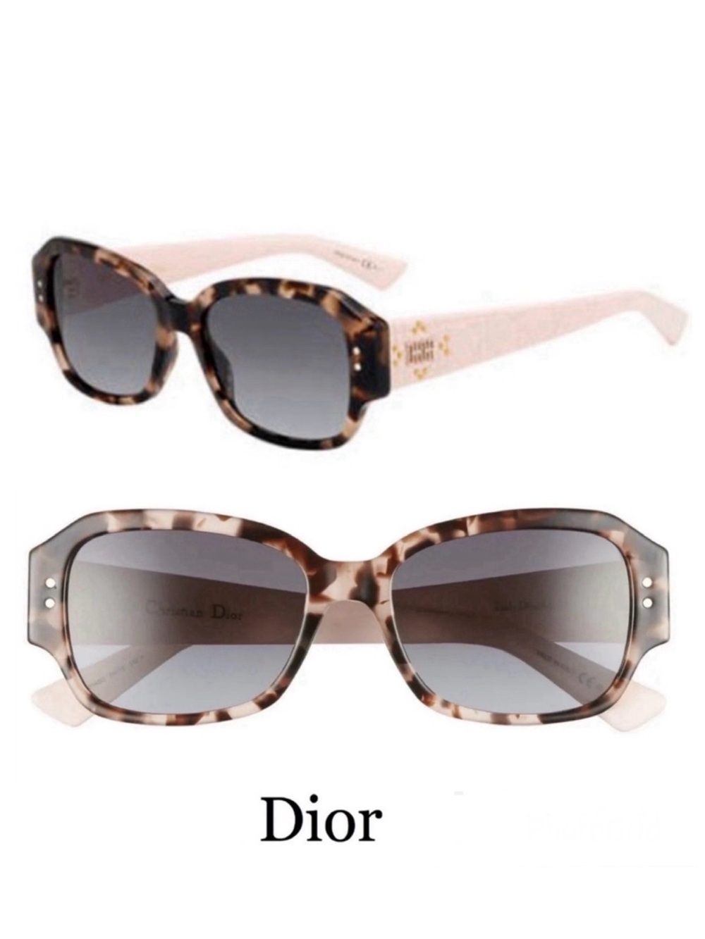 CHRISTIAN DIOR Ladydiorstuds-5 Havana w Blush Pink Frames Prescription Glasses